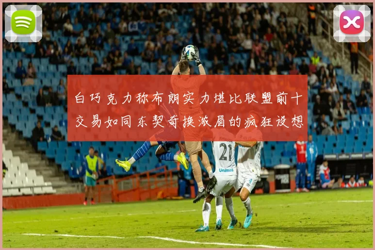 白巧克力称布朗实力堪比联盟前十交易如同东契奇换浓眉的疯狂设想
